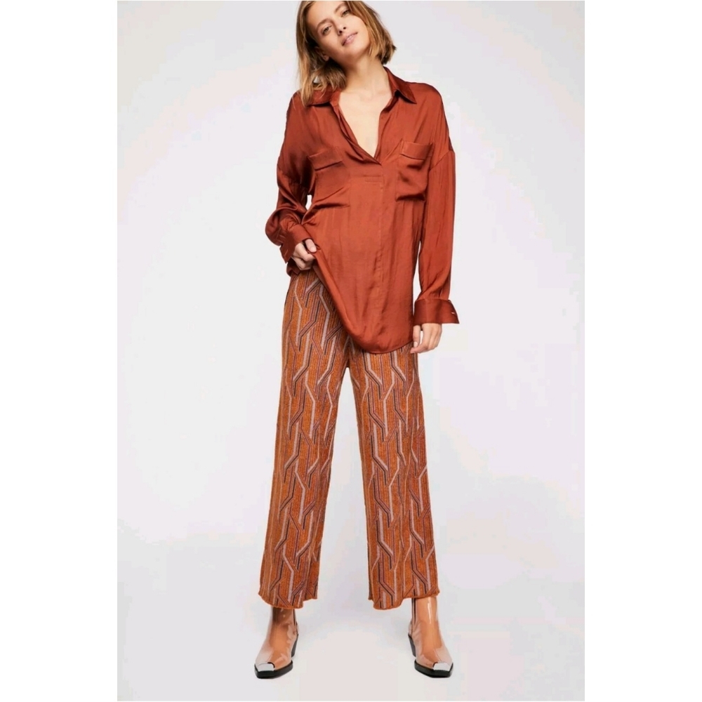 SOLD. Free People | Alina Pull On Wide Leg Pants Nwot - Picture 12 of 12